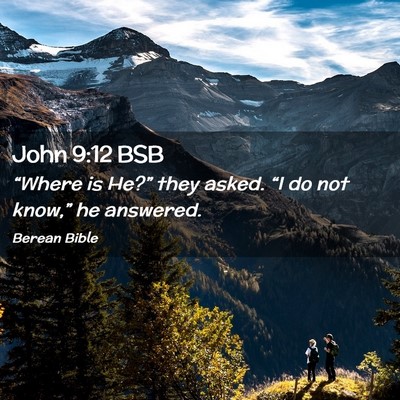 Picture 02 - John 9:12 BSB - “Where is He?” they asked. “I do not - Bible Verse Picture