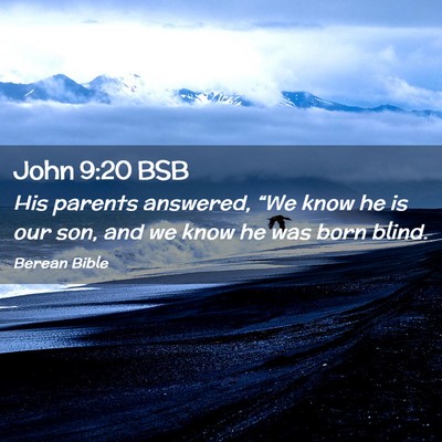 Picture 02 - John 9:20 BSB - His parents answered, “We know he is our son, - Bible Verse Picture