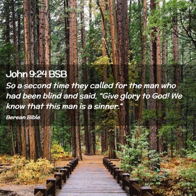 Picture 02 - John 9:24 BSB - So a second time they called for the man who had - Bible Verse Picture