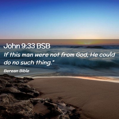 Picture 02 - John 9:33 BSB - If this man were not from God, He could do no - Bible Verse Picture