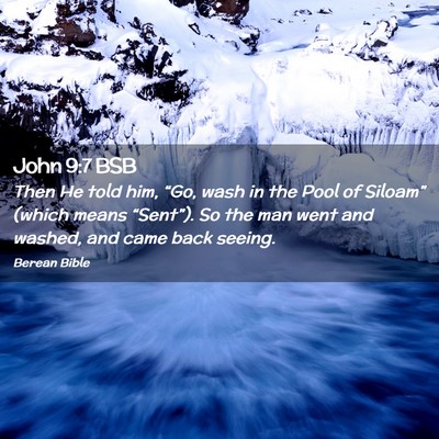 Picture 02 - John 9:7 BSB - Then He told him, “Go, wash in the Pool of - Bible Verse Picture
