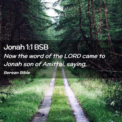 Picture 02 - Jonah 1:1 BSB - Now the word of the LORD came to Jonah son of - Bible Verse Picture