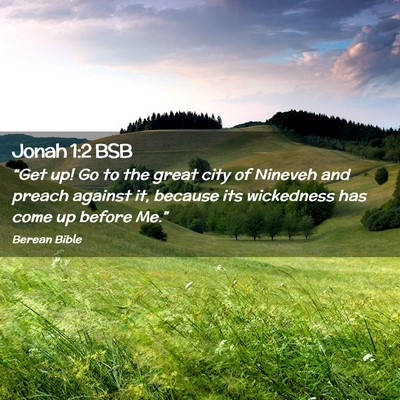 Picture 02 - Jonah 1:2 BSB - “Get up! Go to the great city of Nineveh and - Bible Verse Picture