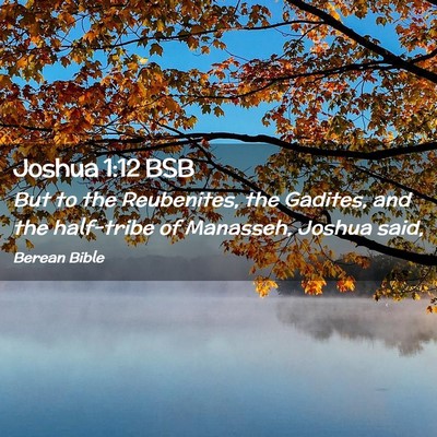 Picture 02 - Joshua 1:12 BSB - But to the Reubenites, the Gadites, and the - Bible Verse Picture
