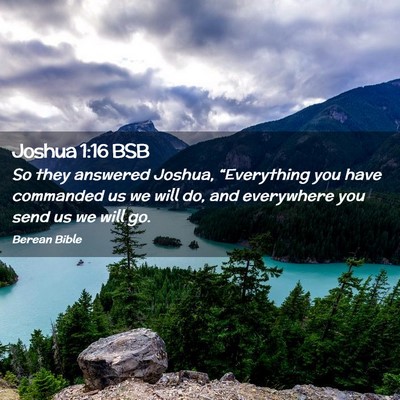 Picture 02 - Joshua 1:16 BSB - So they answered Joshua, “Everything you have - Bible Verse Picture