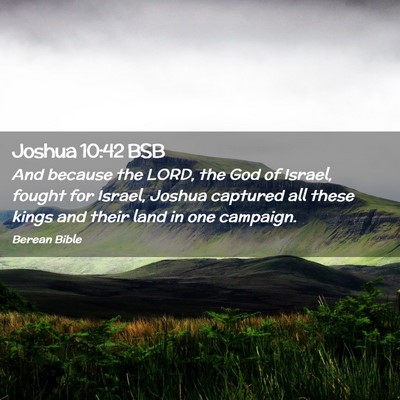 Picture 02 - Joshua 10:42 BSB - And because the LORD, the God of Israel, fought - Bible Verse Picture