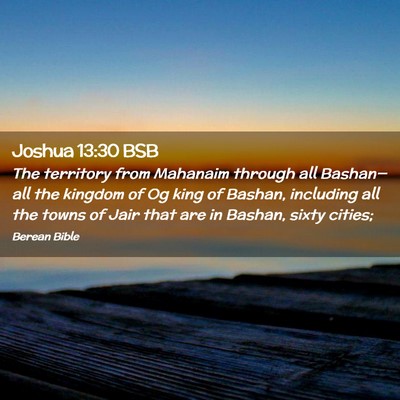 Picture 02 - Joshua 13:30 BSB - The territory from Mahanaim through all - Bible Verse Picture