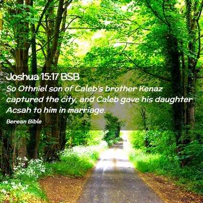Picture 02 - Joshua 15:17 BSB - So Othniel son of Caleb’s brother Kenaz - Bible Verse Picture