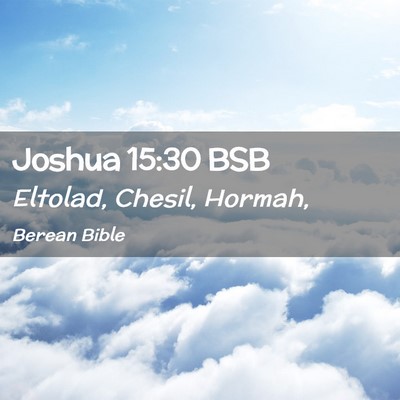 Picture 02 - Joshua 15:30 BSB - Eltolad, Chesil, - Bible Verse Picture