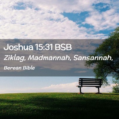 Picture 02 - Joshua 15:31 BSB - Ziklag, Madmannah, - Bible Verse Picture