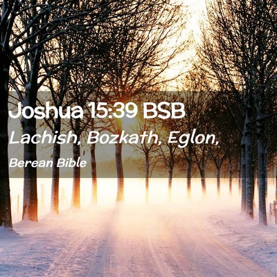 Picture 02 - Joshua 15:39 BSB - Lachish, Bozkath, - Bible Verse Picture