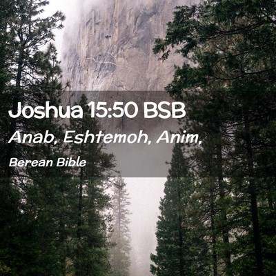 Picture 02 - Joshua 15:50 BSB - Anab, Eshtemoh, - Bible Verse Picture