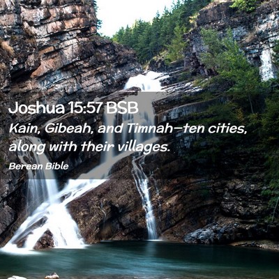 Picture 02 - Joshua 15:57 BSB - Kain, Gibeah, and Timnah—ten cities, along with - Bible Verse Picture