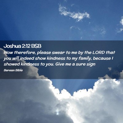 Picture 02 - Joshua 2:12 BSB - Now therefore, please swear to me by the LORD - Bible Verse Picture