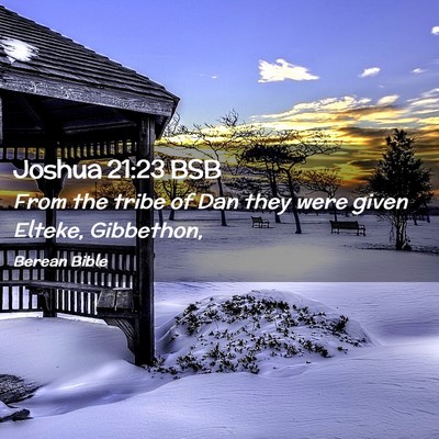 Picture 02 - Joshua 21:23 BSB - From the tribe of Dan they were given Elteke, - Bible Verse Picture