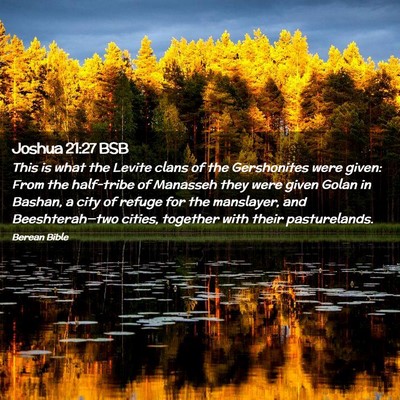 Picture 02 - Joshua 21:27 BSB - This is what the Levite clans of the Gershonites - Bible Verse Picture