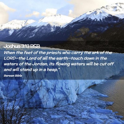 Picture 02 - Joshua 3:13 BSB - When the feet of the priests who carry the ark of - Bible Verse Picture