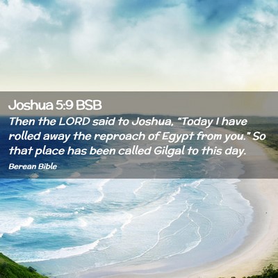 Picture 02 - Joshua 5:9 BSB - Then the LORD said to Joshua, “Today I have - Bible Verse Picture