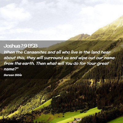 Picture 02 - Joshua 7:9 BSB - When the Canaanites and all who live in the land - Bible Verse Picture