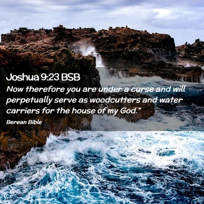 Picture 02 - Joshua 9:23 BSB - Now therefore you are under a curse and will - Bible Verse Picture