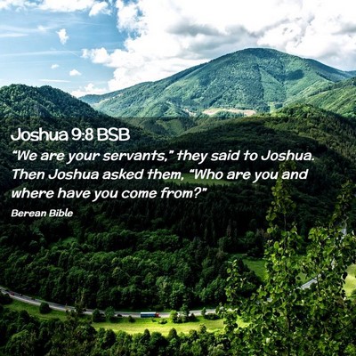 Picture 02 - Joshua 9:8 BSB - “We are your servants,” they said to Joshua. - Bible Verse Picture