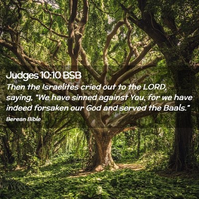 Picture 02 - Judges 10:10 BSB - Then the Israelites cried out to the LORD, - Bible Verse Picture