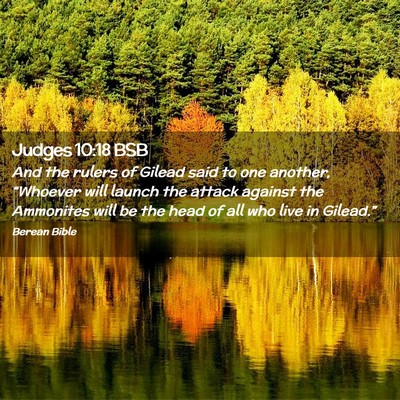 Picture 02 - Judges 10:18 BSB - And the rulers of Gilead said to one another, - Bible Verse Picture