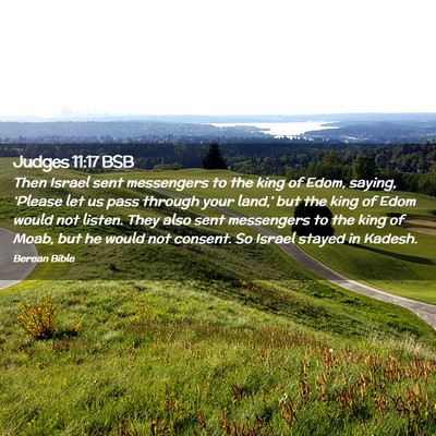 Picture 02 - Judges 11:17 BSB - Then Israel sent messengers to the king of Edom, - Bible Verse Picture