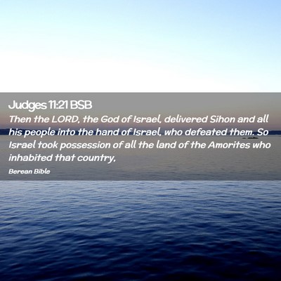 Picture 02 - Judges 11:21 BSB - Then the LORD, the God of Israel, delivered Sihon - Bible Verse Picture