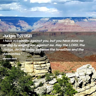 Picture 02 - Judges 11:27 BSB - I have not sinned against you, but you have done - Bible Verse Picture