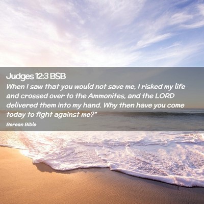 Picture 02 - Judges 12:3 BSB - When I saw that you would not save me, I risked - Bible Verse Picture