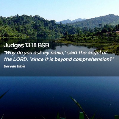 Picture 02 - Judges 13:18 BSB - “Why do you ask my name,” said the angel of - Bible Verse Picture