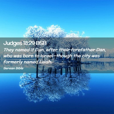 Picture 02 - Judges 18:29 BSB - They named it Dan, after their forefather Dan, - Bible Verse Picture