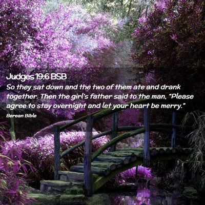 Picture 02 - Judges 19:6 BSB - So they sat down and the two of them ate and - Bible Verse Picture