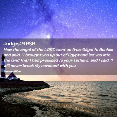 Picture 02 - Judges 2:1 BSB - Now the angel of the LORD went up from Gilgal to - Bible Verse Picture