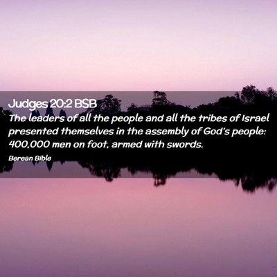 Picture 02 - Judges 20:2 BSB - The leaders of all the people and all the tribes - Bible Verse Picture