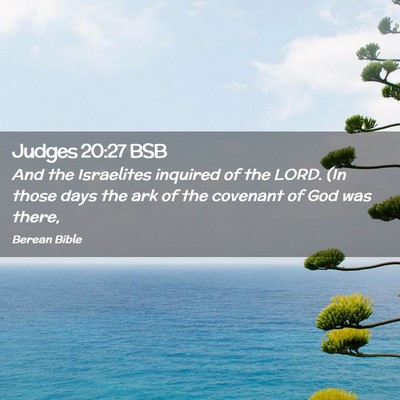 Picture 02 - Judges 20:27 BSB - And the Israelites inquired of the LORD. (In - Bible Verse Picture