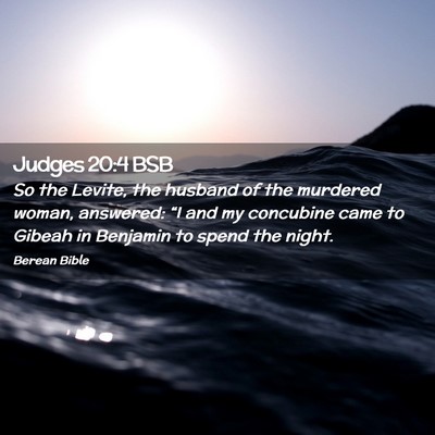 Picture 02 - Judges 20:4 BSB - So the Levite, the husband of the murdered woman, - Bible Verse Picture