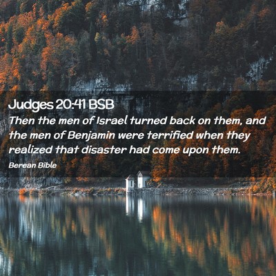 Picture 02 - Judges 20:41 BSB - Then the men of Israel turned back on them, and - Bible Verse Picture
