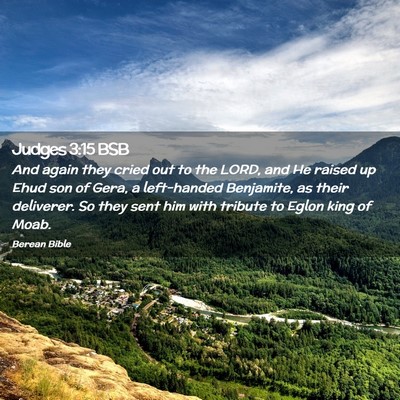 Picture 02 - Judges 3:15 BSB - And again they cried out to the LORD, and He - Bible Verse Picture