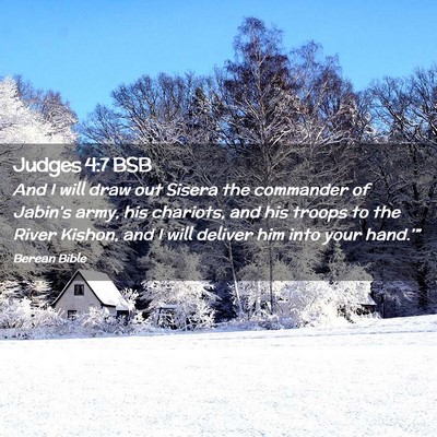 Picture 02 - Judges 4:7 BSB - And I will draw out Sisera the commander of - Bible Verse Picture