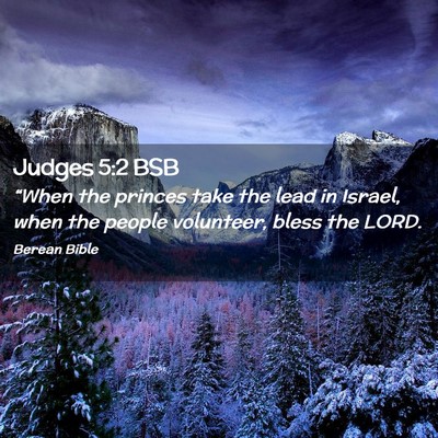 Picture 02 - Judges 5:2 BSB - “When the princes take the lead in Israel, when - Bible Verse Picture
