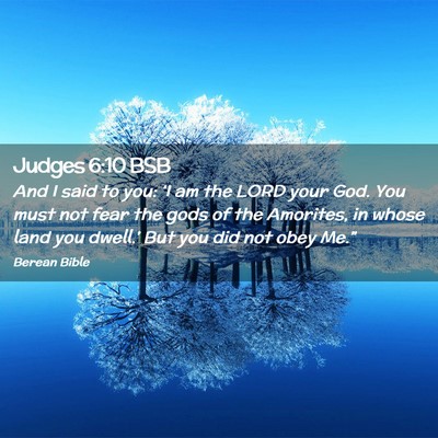 Picture 02 - Judges 6:10 BSB - And I said to you: ‘I am the LORD your God. You - Bible Verse Picture