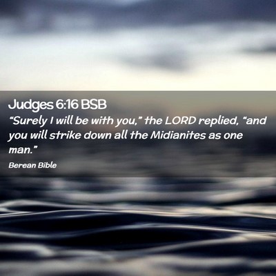 Picture 02 - Judges 6:16 BSB - “Surely I will be with you,” the LORD - Bible Verse Picture