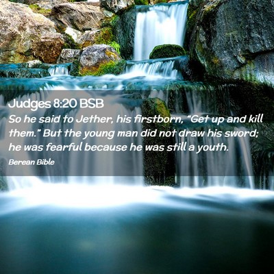 Picture 02 - Judges 8:20 BSB - So he said to Jether, his firstborn, “Get up - Bible Verse Picture