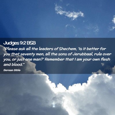 Picture 02 - Judges 9:2 BSB - “Please ask all the leaders of Shechem, ‘Is - Bible Verse Picture