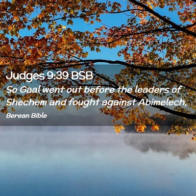Picture 02 - Judges 9:39 BSB - So Gaal went out before the leaders of Shechem - Bible Verse Picture