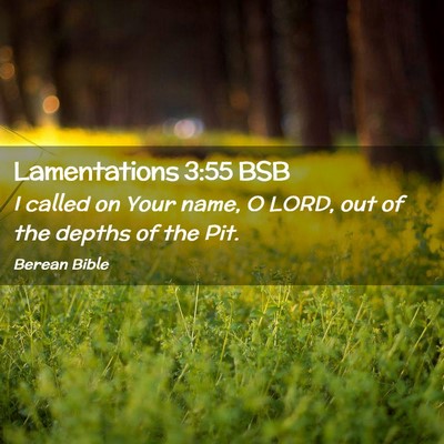 Picture 02 - Lamentations 3:55 BSB - I called on Your name, O LORD, out of the depths - Bible Verse Picture