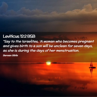 Picture 02 - Leviticus 12:2 BSB - “Say to the Israelites, ‘A woman who becomes - Bible Verse Picture