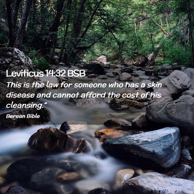 Picture 02 - Leviticus 14:32 BSB - This is the law for someone who has a skin - Bible Verse Picture